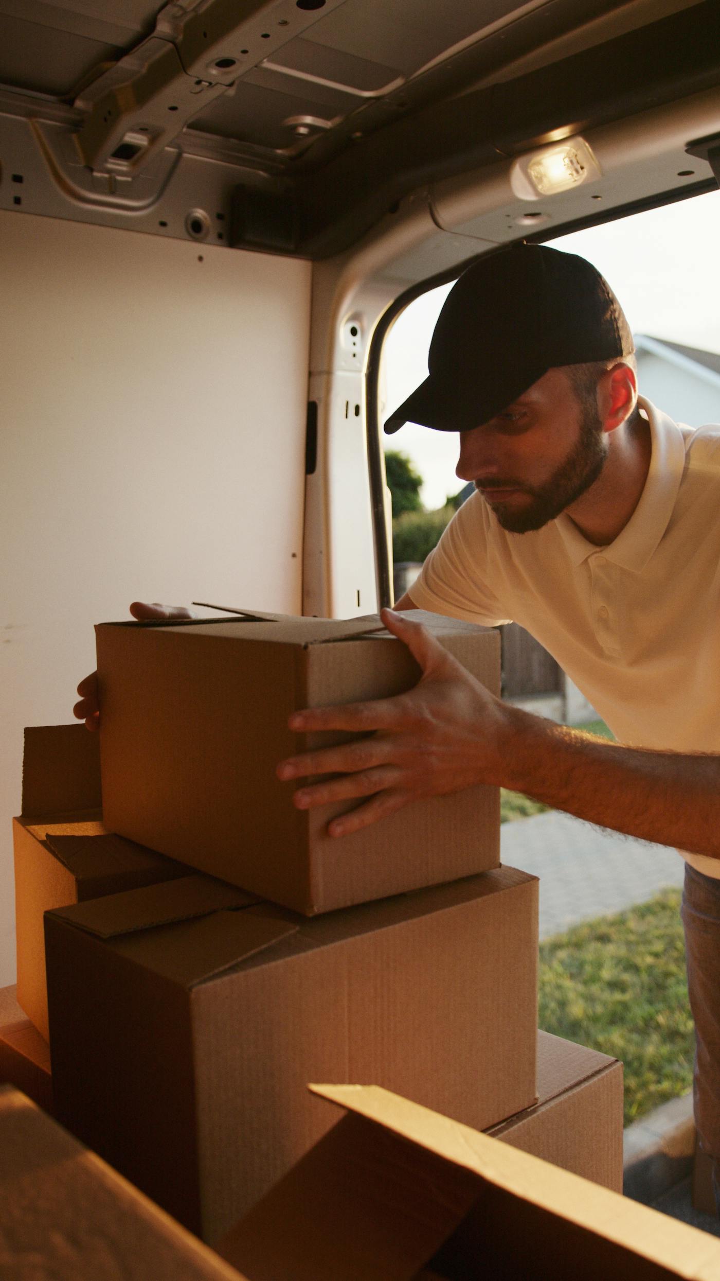 Moving boxes packed for a Phoenix, AZ relocation